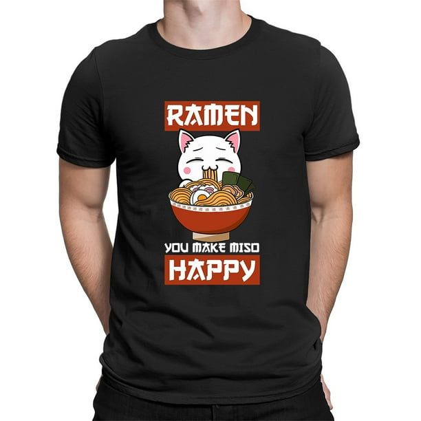 Ramen T-Shirt Cat Tshirt Kawaii Anime Tee Japanese Gift